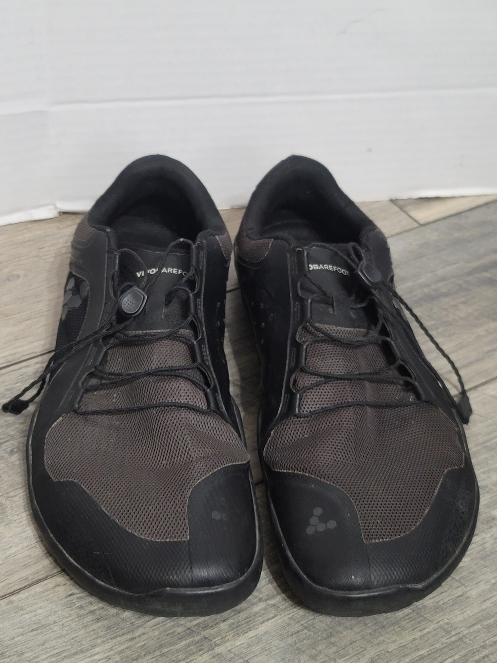 Vivobarefoot Primus Trail II Firm Ground  Obsidian Black Minimalist Trainer 12.5